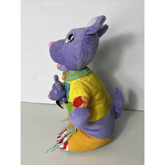 2008 The Mommy & Me 11" Baby Kangaroo Purple Child Learning Stuffed Animal Plush - Picture 2 of 8